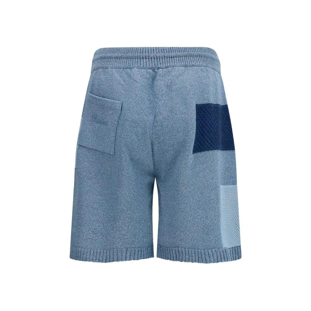 Short en coton bleu Laneus Bermuda