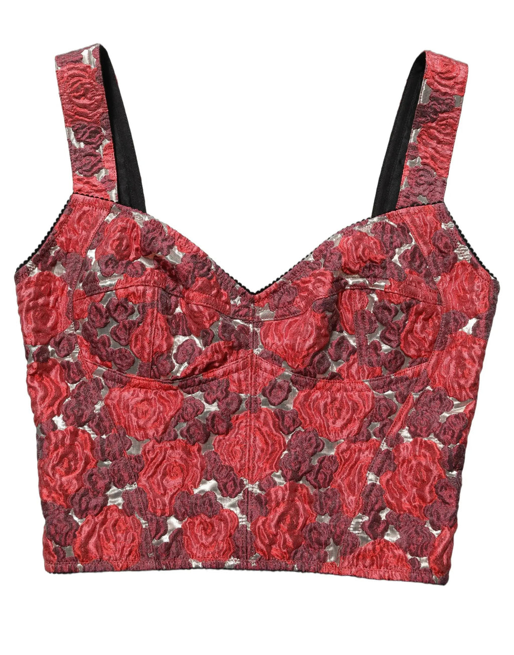 Débardeur bustier court Dolce & Gabbana multicolore à motif floral