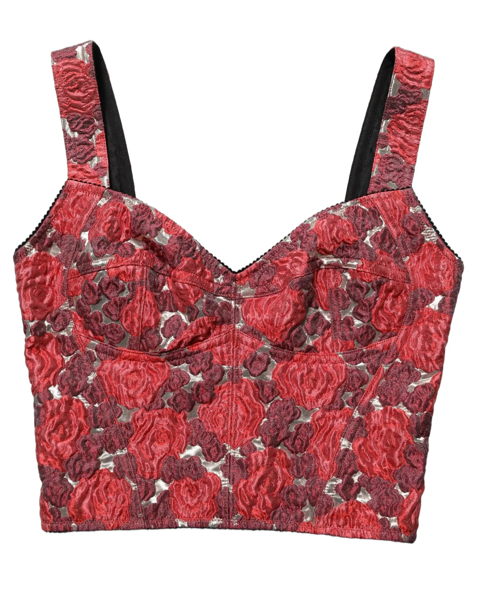Débardeur bustier court Dolce & Gabbana multicolore à motif floral