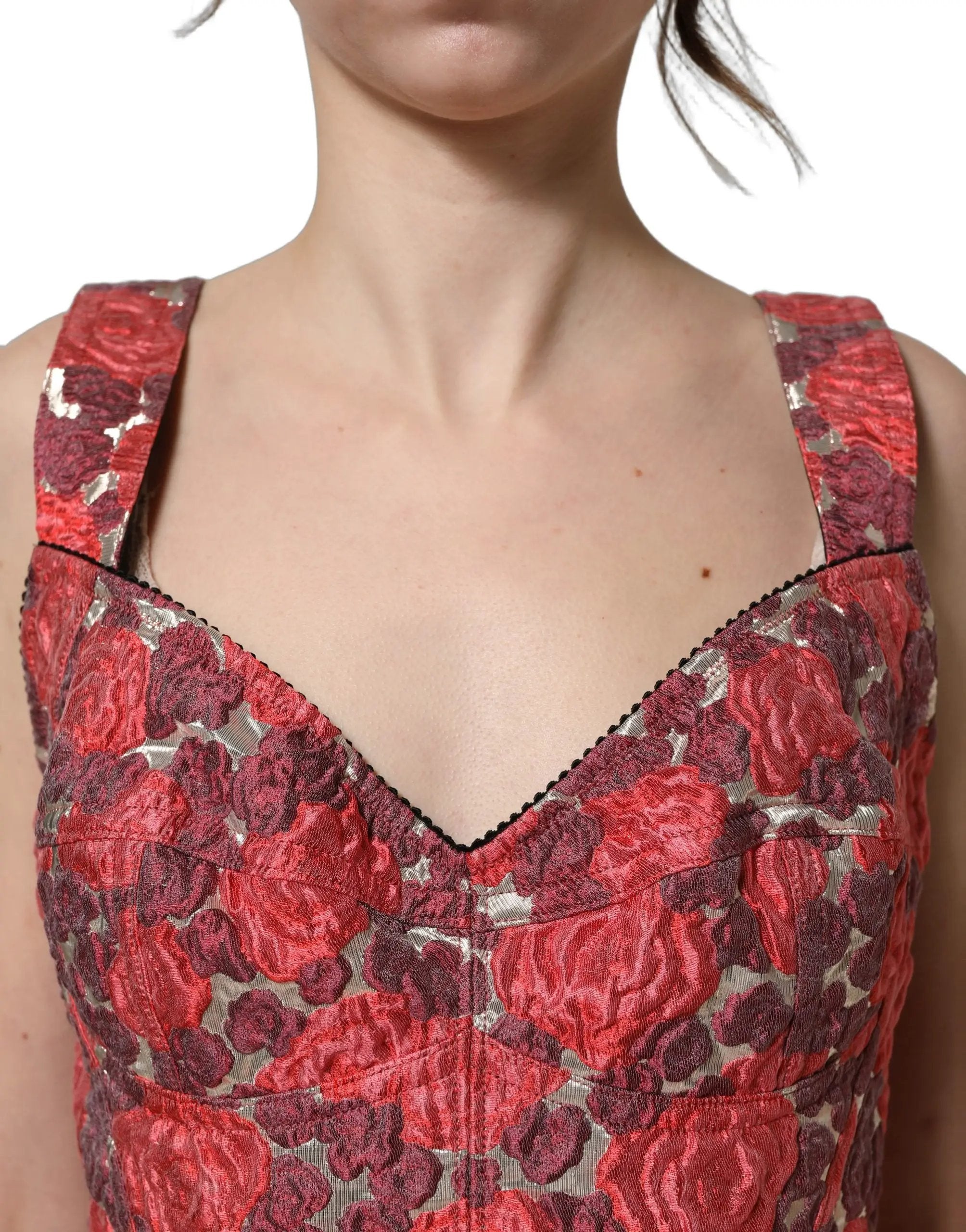 Débardeur bustier court Dolce & Gabbana multicolore à motif floral