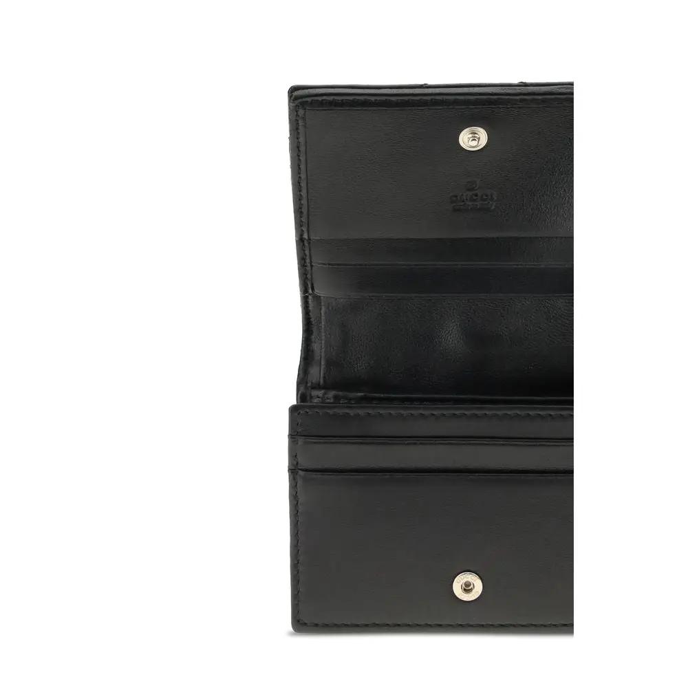 Portefeuille Gucci en cuir d'agneau Ovis Aries Aries noir