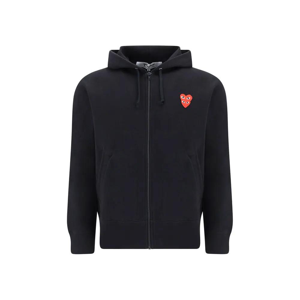 Sweat-shirt en coton noir Comme des Garçons Play