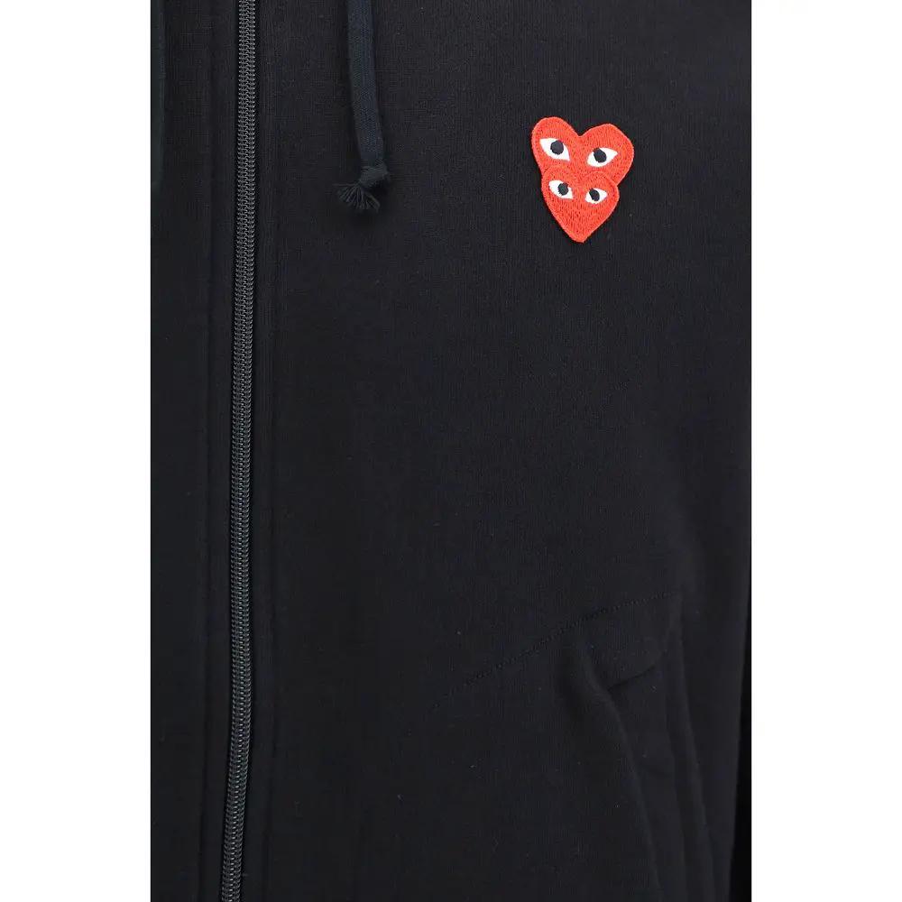 Sweat-shirt en coton noir Comme des Garçons Play