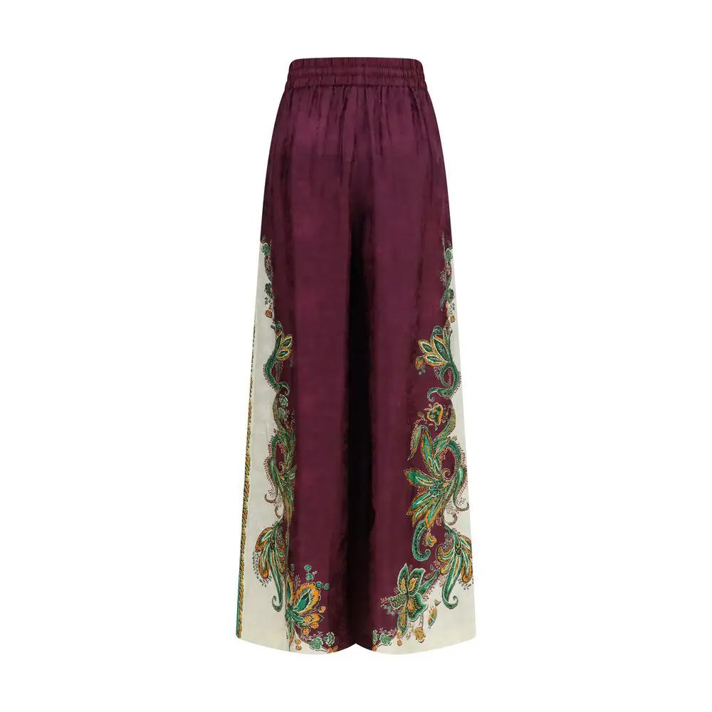 Pantalon décontracté Alemais violet en viscose