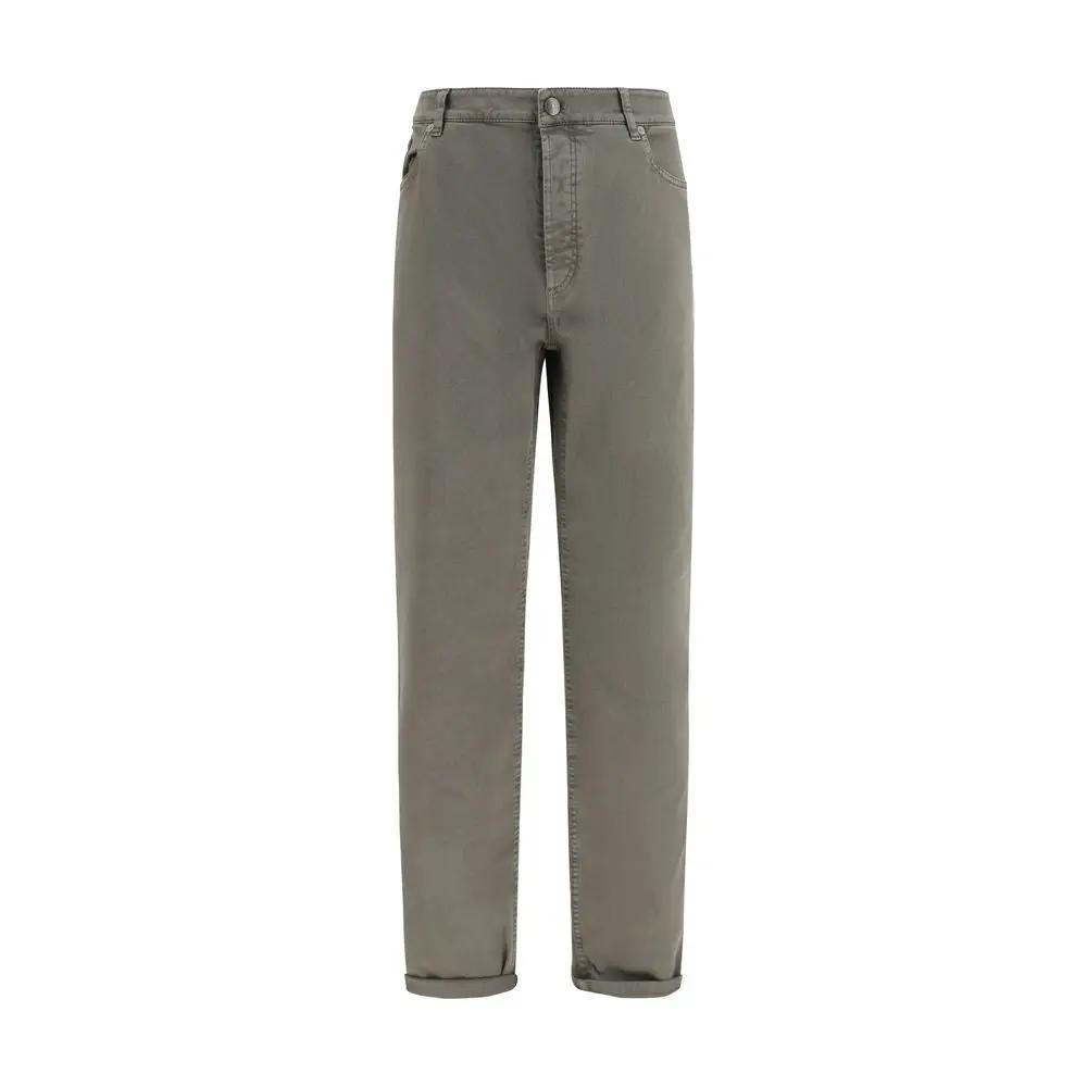 Brunello Cucinelli Bicolor Cotton Jeans Denim