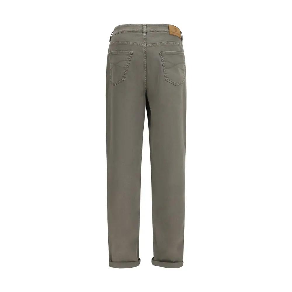 Brunello Cucinelli Bicolor Cotton Jeans Denim