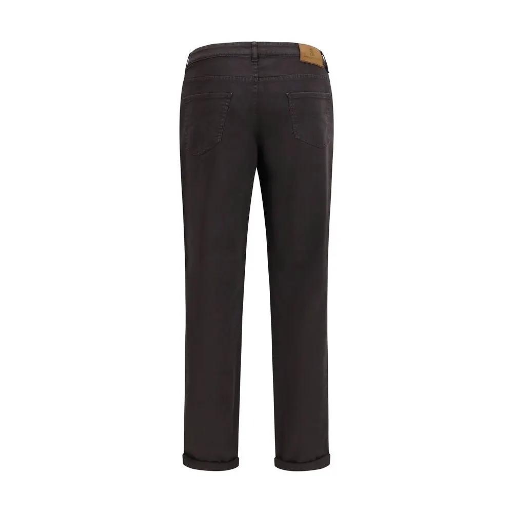 Brunello Cucinelli Brown Cotton Cropped Jeans