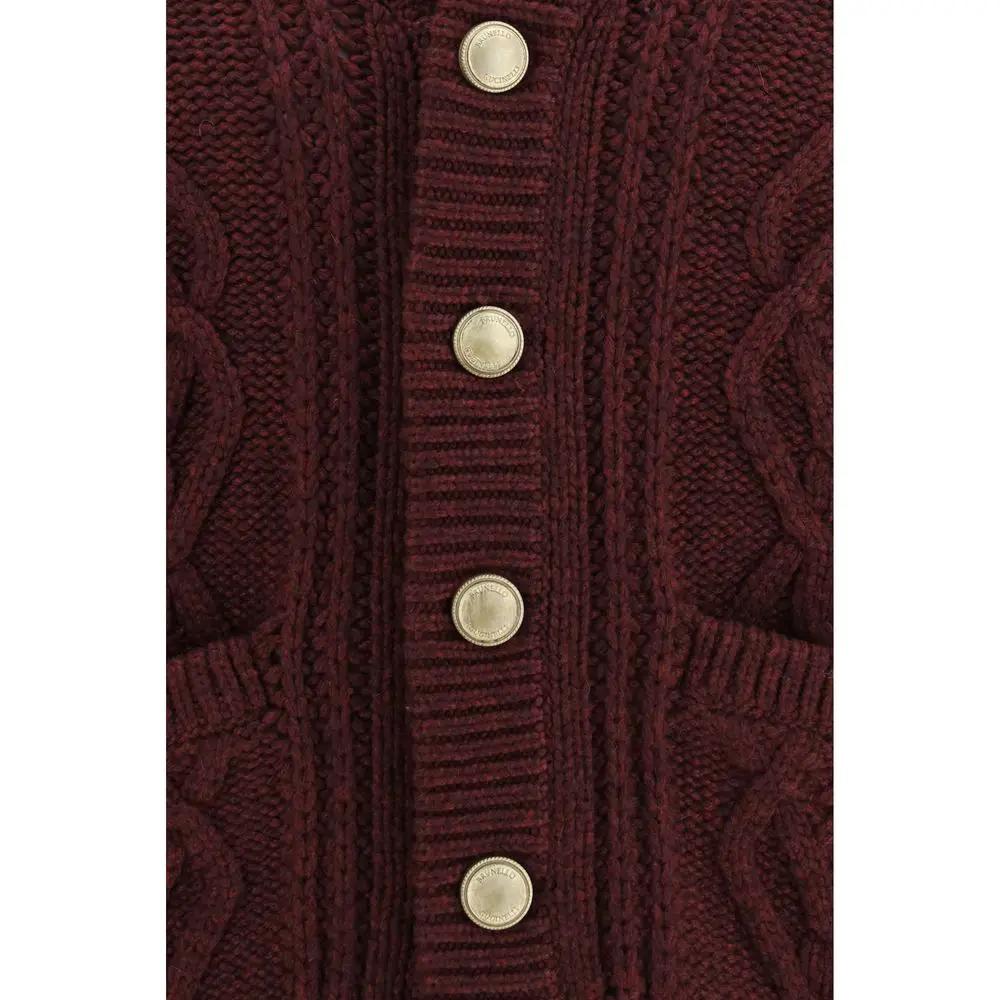 Brunello Cucinelli Gilet en cachemire bordeaux