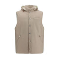 Brunello Cucinelli Beige Wool Oves Aries Sleeveless Jacket