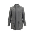 Brunello Cucinelli Gray Cashmere Full-Length Jacket