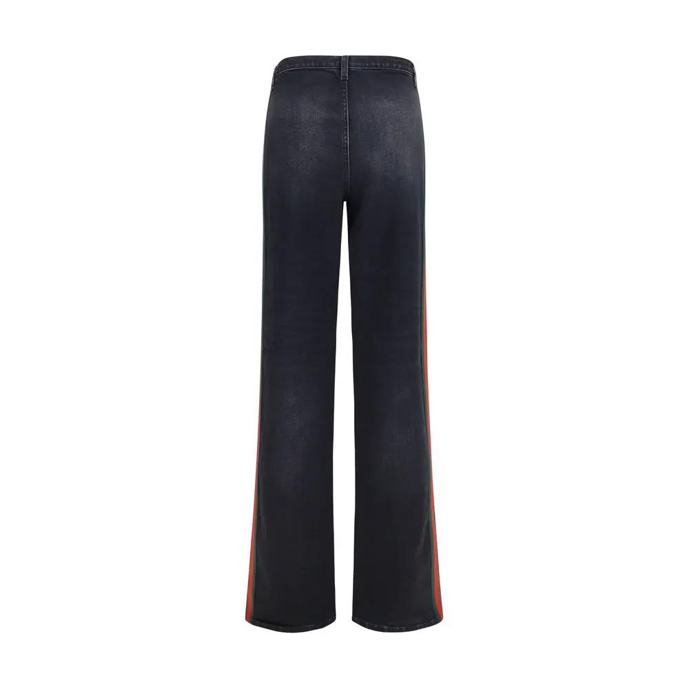 Jean droit Gucci en coton noir