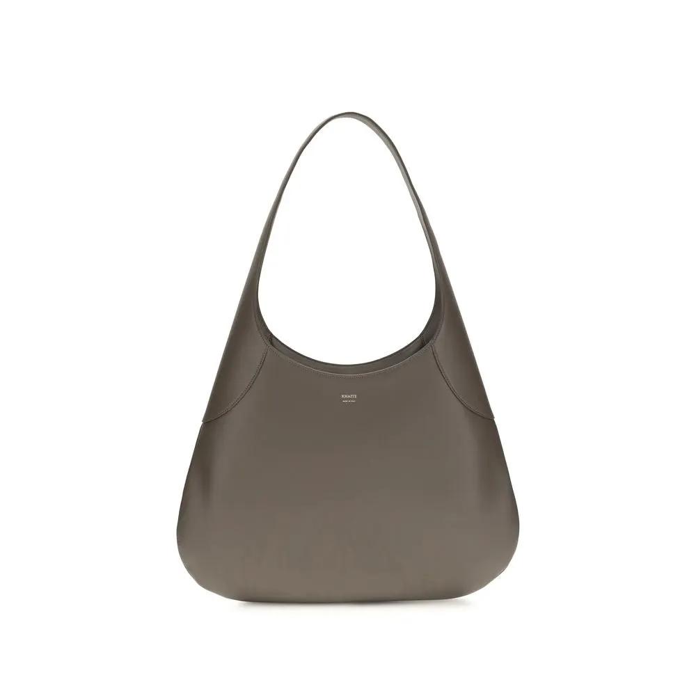 Khaite Gray Calf Leather Bos Taurus Handbag