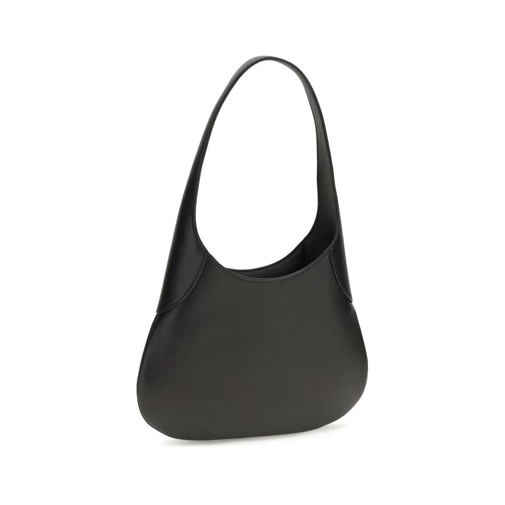 Khaite Black Calf Leather Bos Taurus Handbag