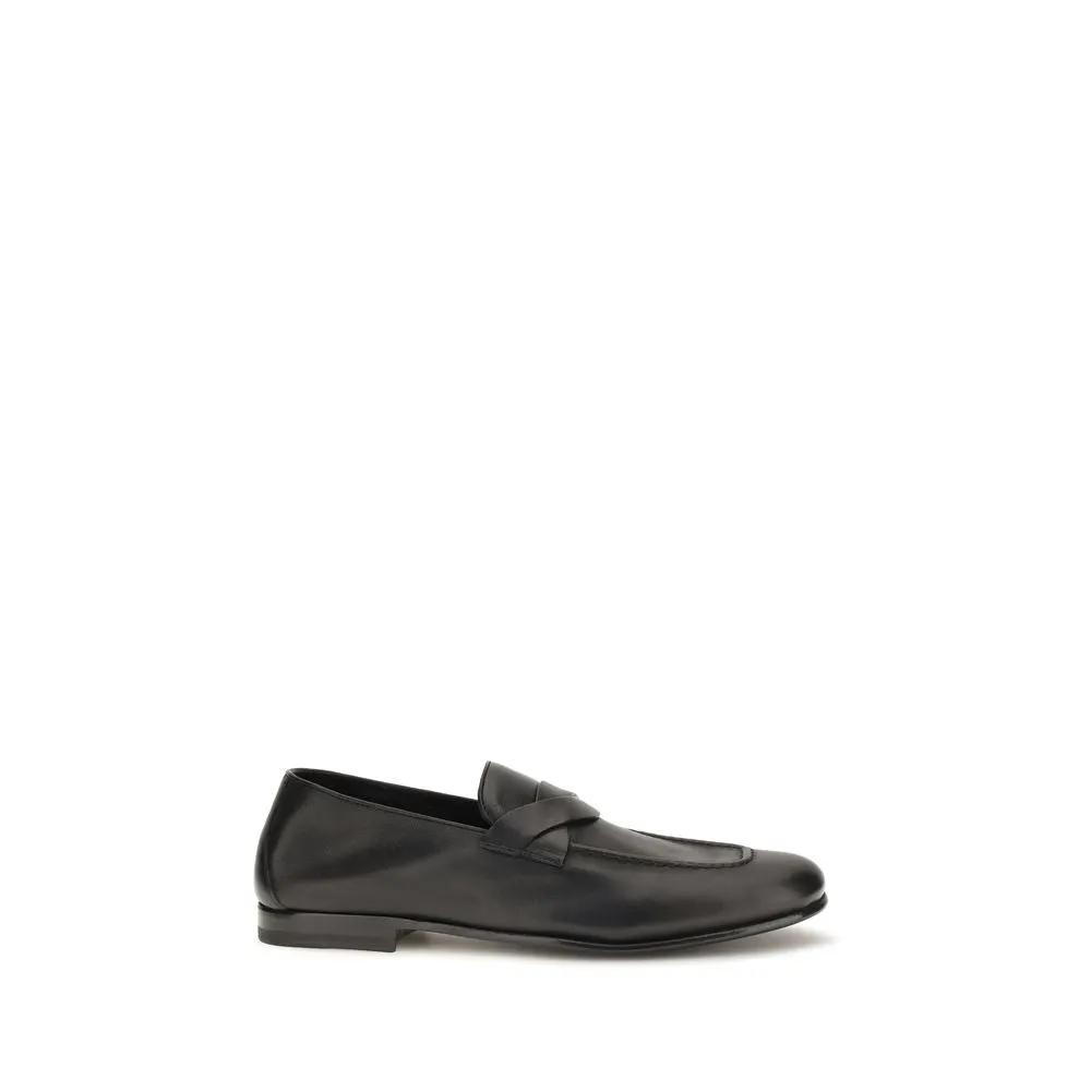 Mocassins à enfiler Tom Ford Bos Taurus en cuir de veau noir