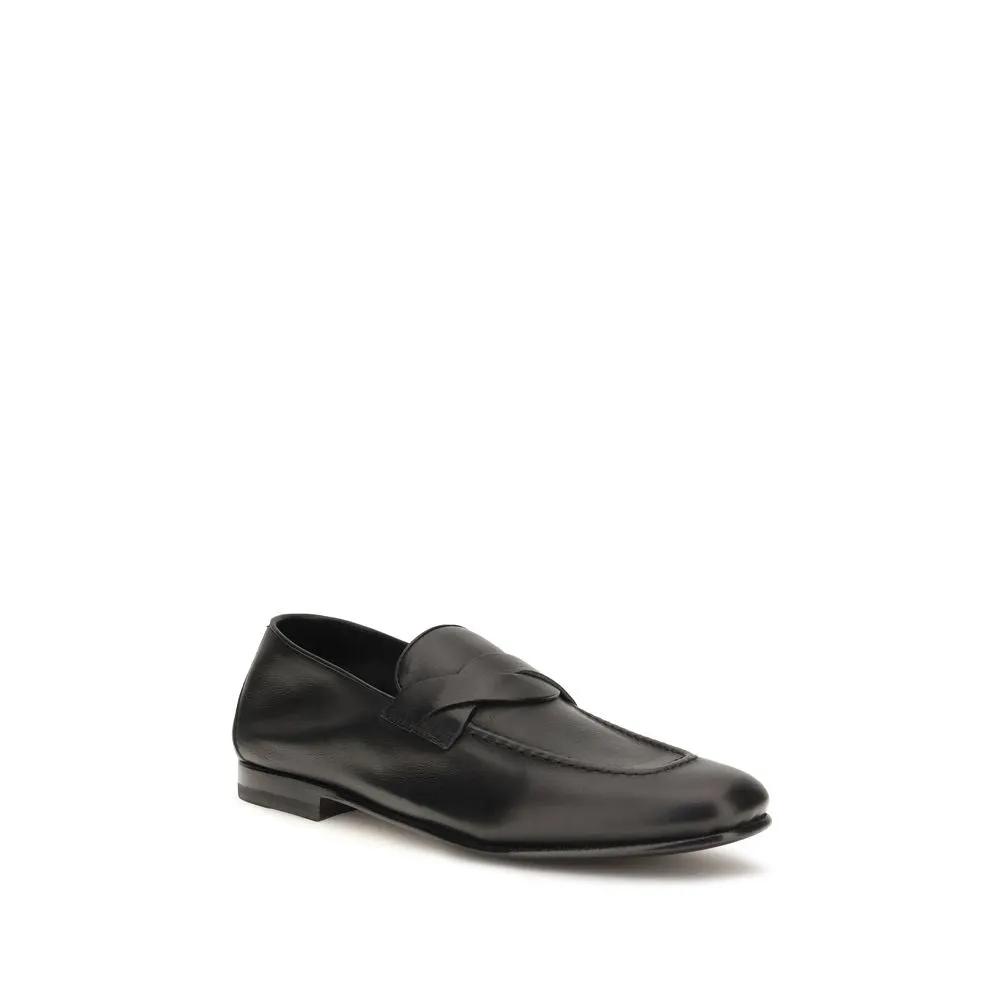 Mocassins à enfiler Tom Ford Bos Taurus en cuir de veau noir