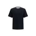 T-shirt en coton noir Brunello Cucinelli