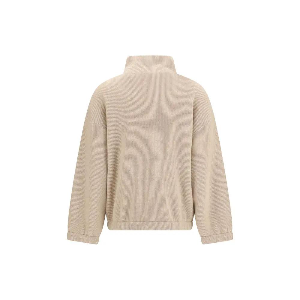 Brunello Cucinelli Sweat-shirt en cachemire beige
