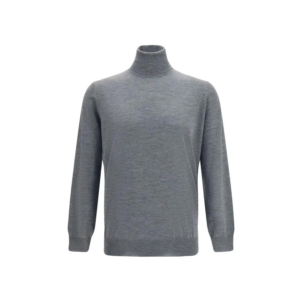 Brunello Cucinelli Gray Wool Oves Aries Turtleneck
