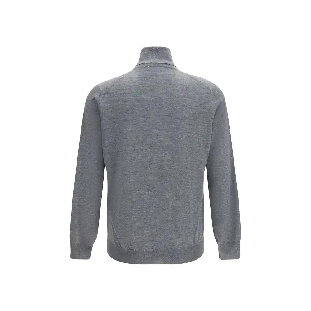 Brunello Cucinelli Gray Wool Oves Aries Turtleneck