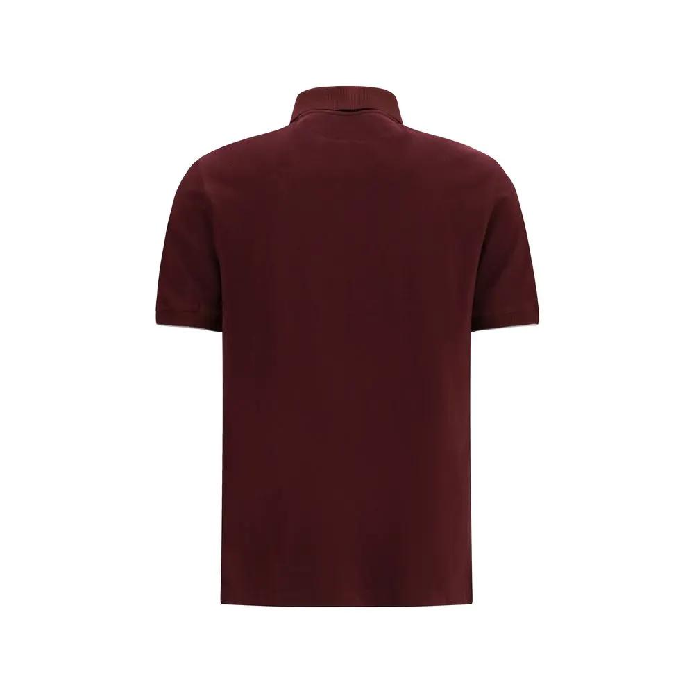 Chemise en coton bordeaux Brunello Cucinelli