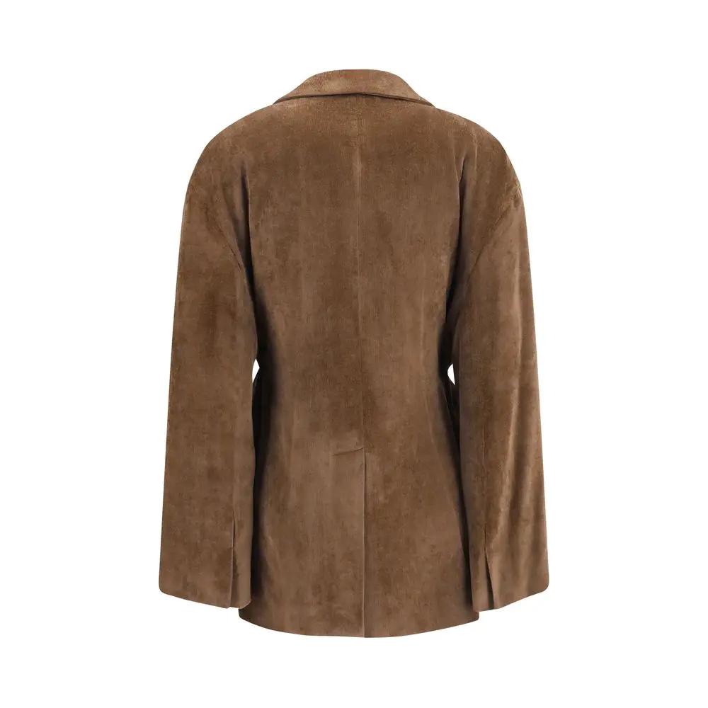 Veste longue Brunello Cucinelli en viscose marron