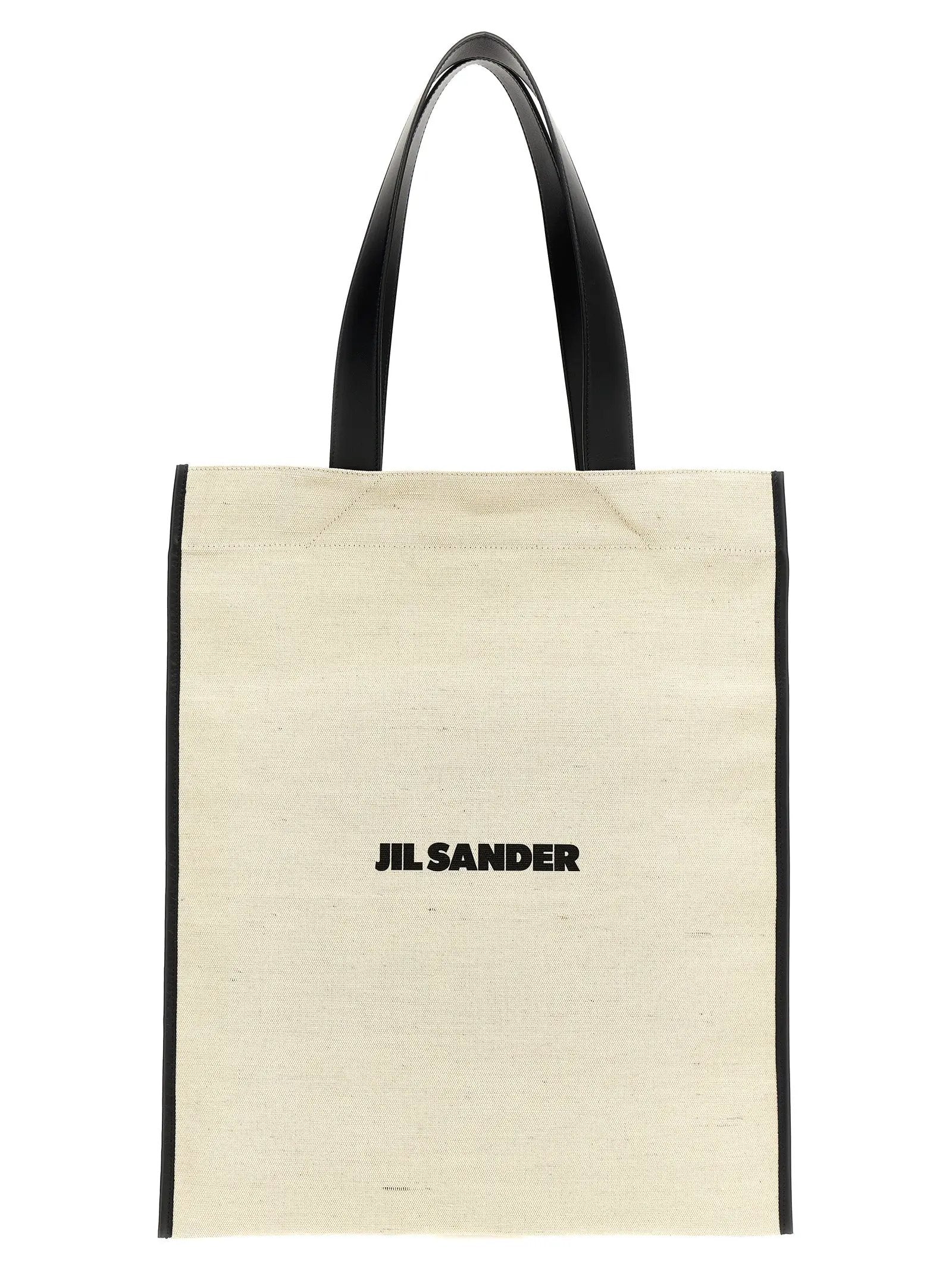 Jil Sander Bicolor Cotton Tote Bag
