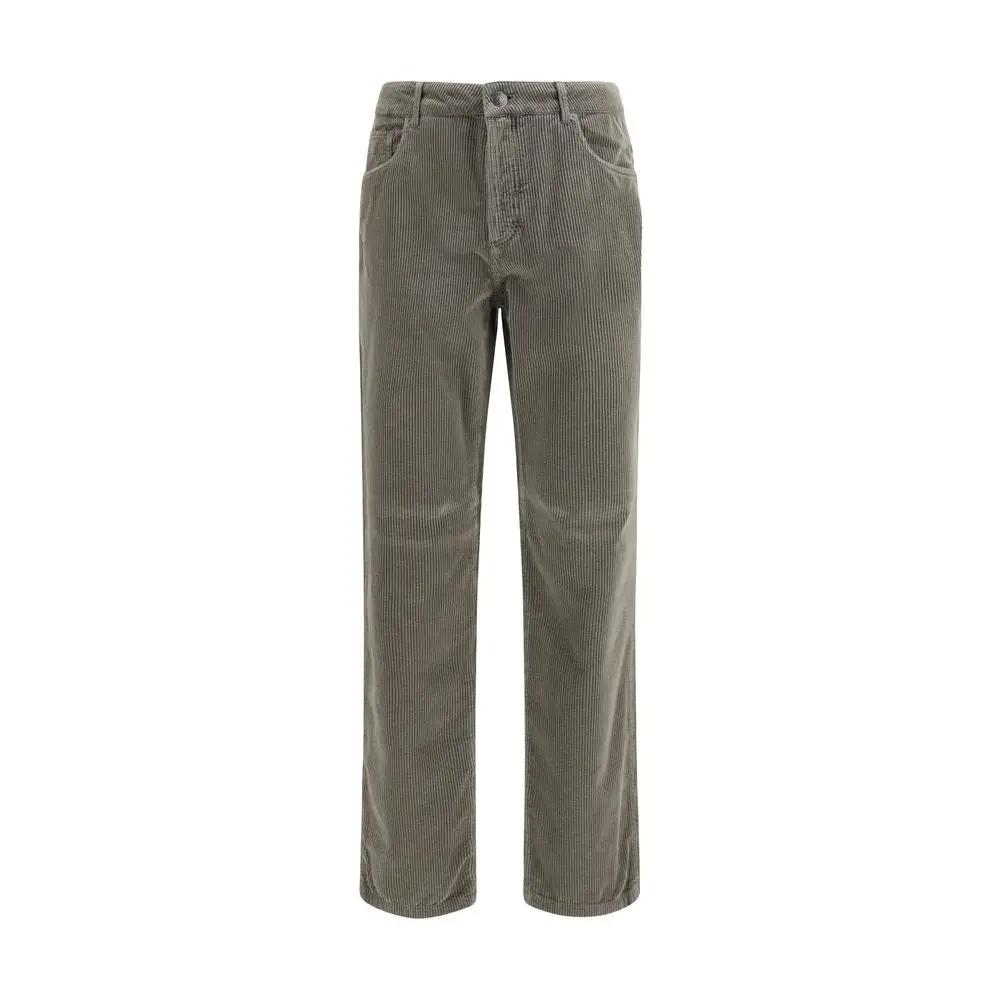 Pantalon décontracté en coton bicolore Brunello Cucinelli