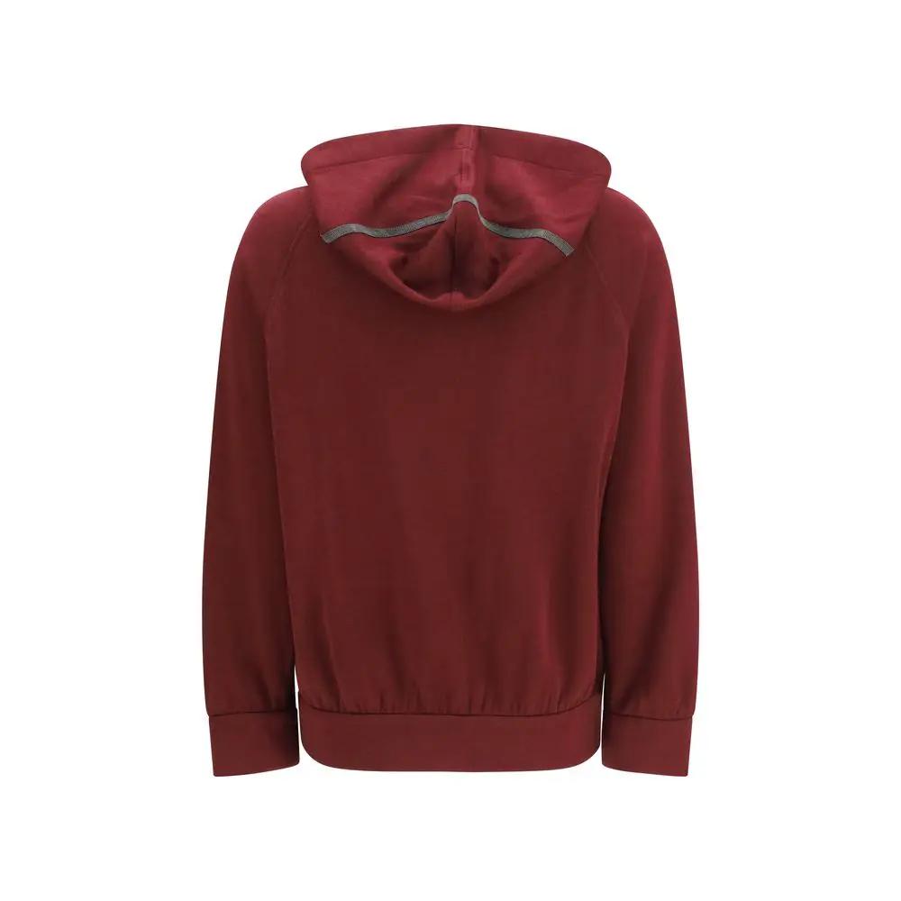 Sweat-shirt en coton Brunello Cucinelli Bordeaux