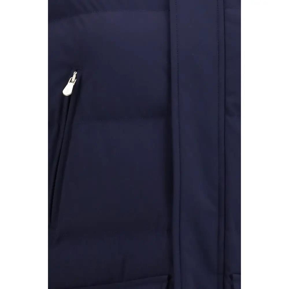 Brunello Cucinelli Blue Goose Down Full-Length Jacket