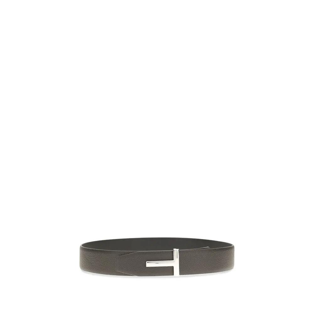Ceinture Tom Ford en cuir de veau marron Bos Taurus