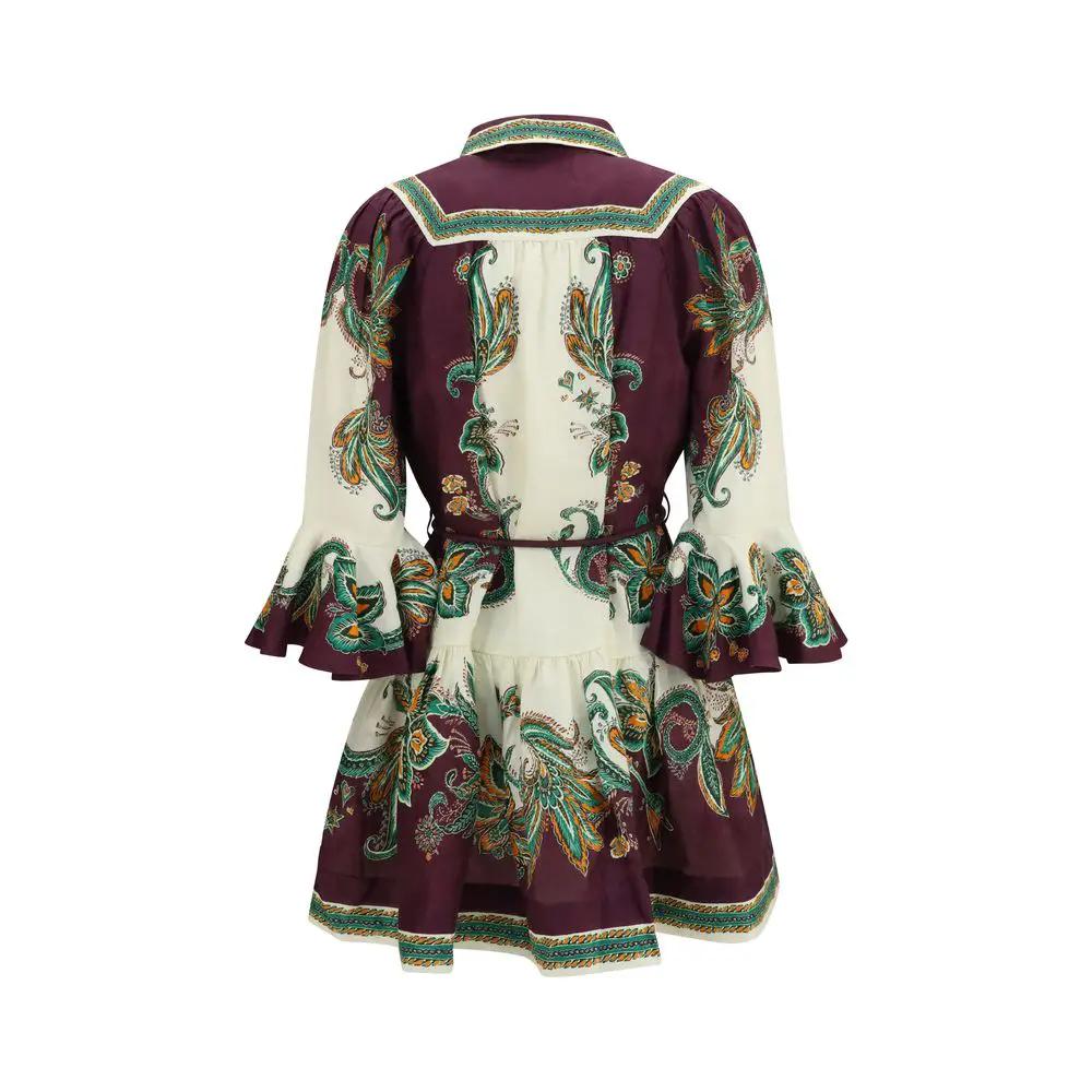 Robe décontractée en lin multicolore Alemais