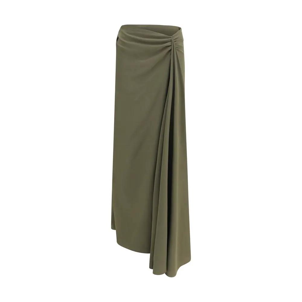 Jupe longue en soie bicolore Alexander McQueen
