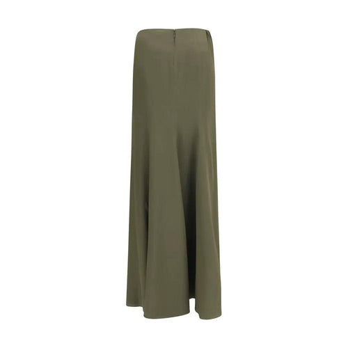 Alexander McQueen Bicolor Silk Long Skirt
