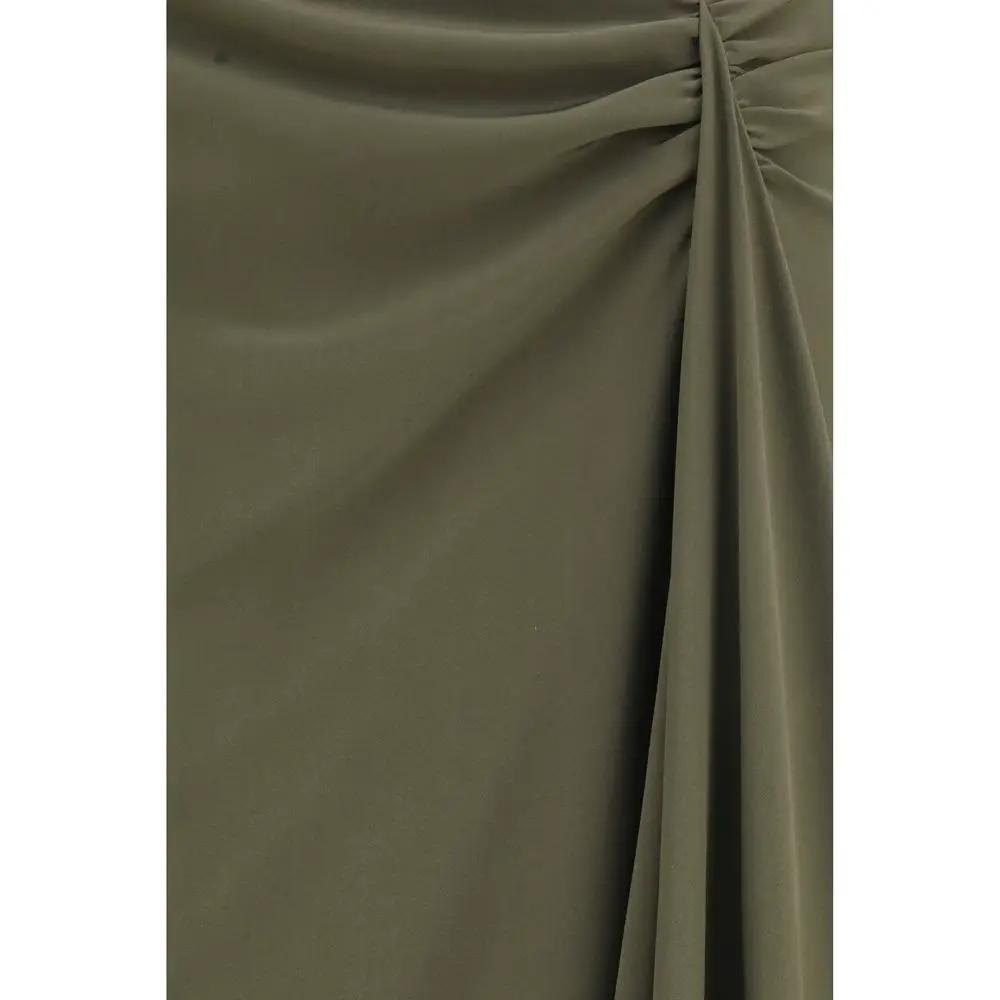 Jupe longue en soie bicolore Alexander McQueen