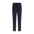 Pantalon décontracté Brunello Cucinelli en laine bleue Oves Aries