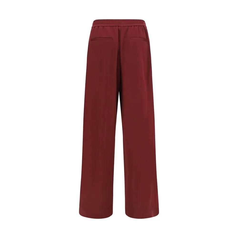 Brunello Cucinelli Bordeaux Cotton Athletic Pants