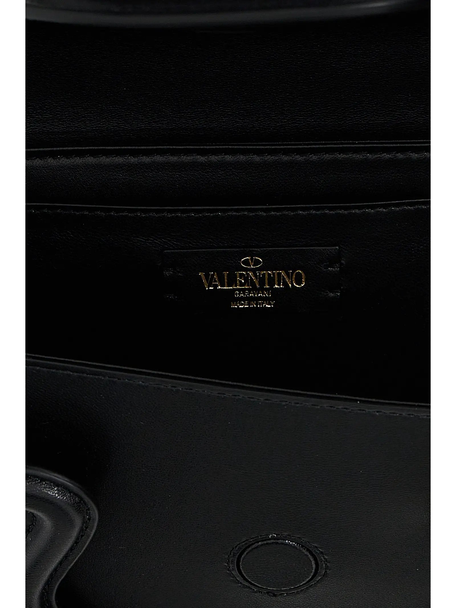 Valentino Garavani Black Leather Shoulder Bag