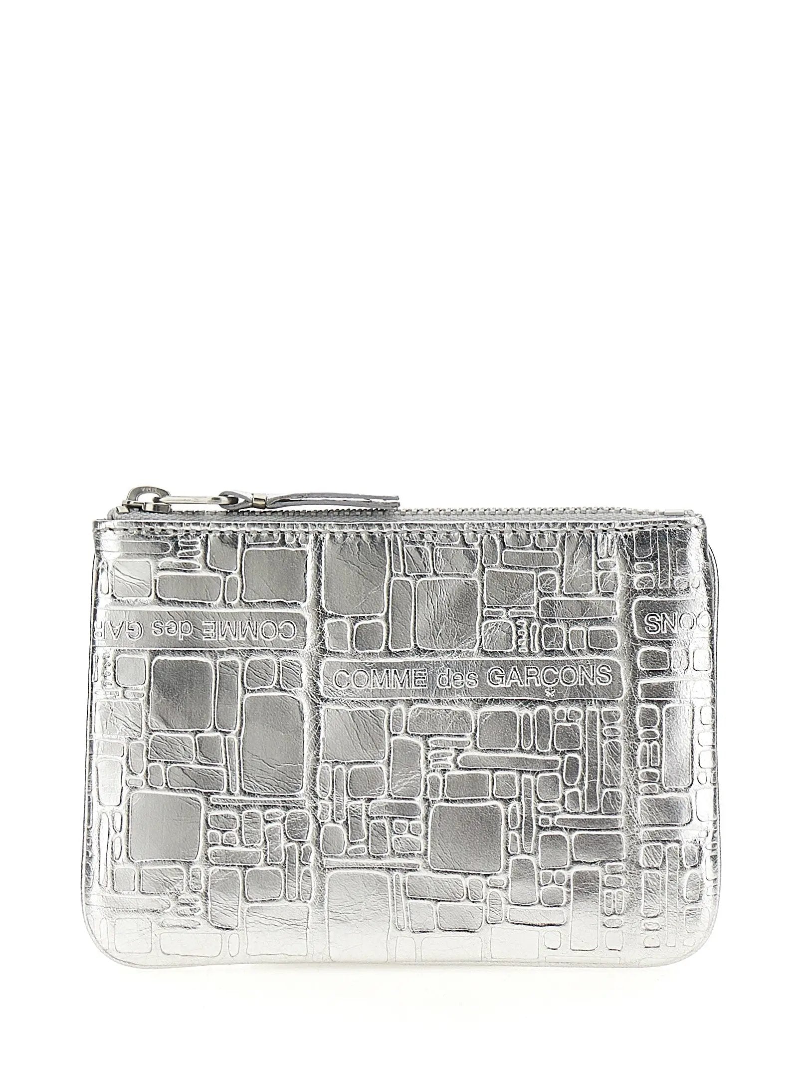 Comme Des Garçons Silver Calfskin Cardholder