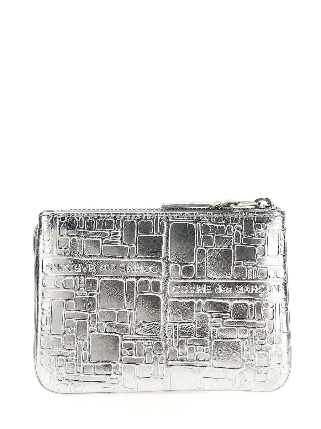 Comme Des Garçons Silver Calfskin Cardholder