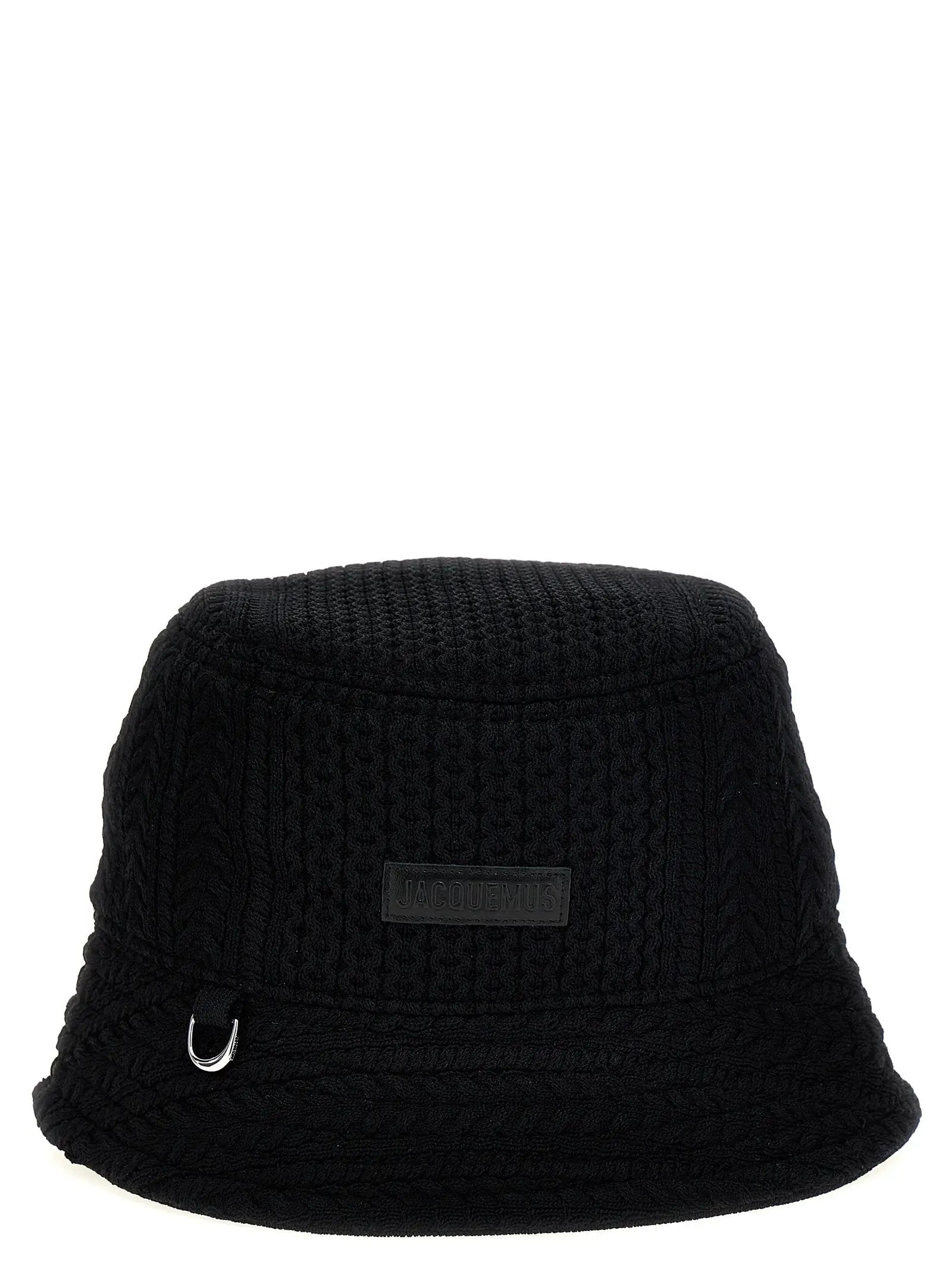 Jacquemus Black Viscose Bucket Hat