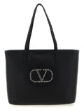 Valentino Garavani Black Calfskin Tote Bag