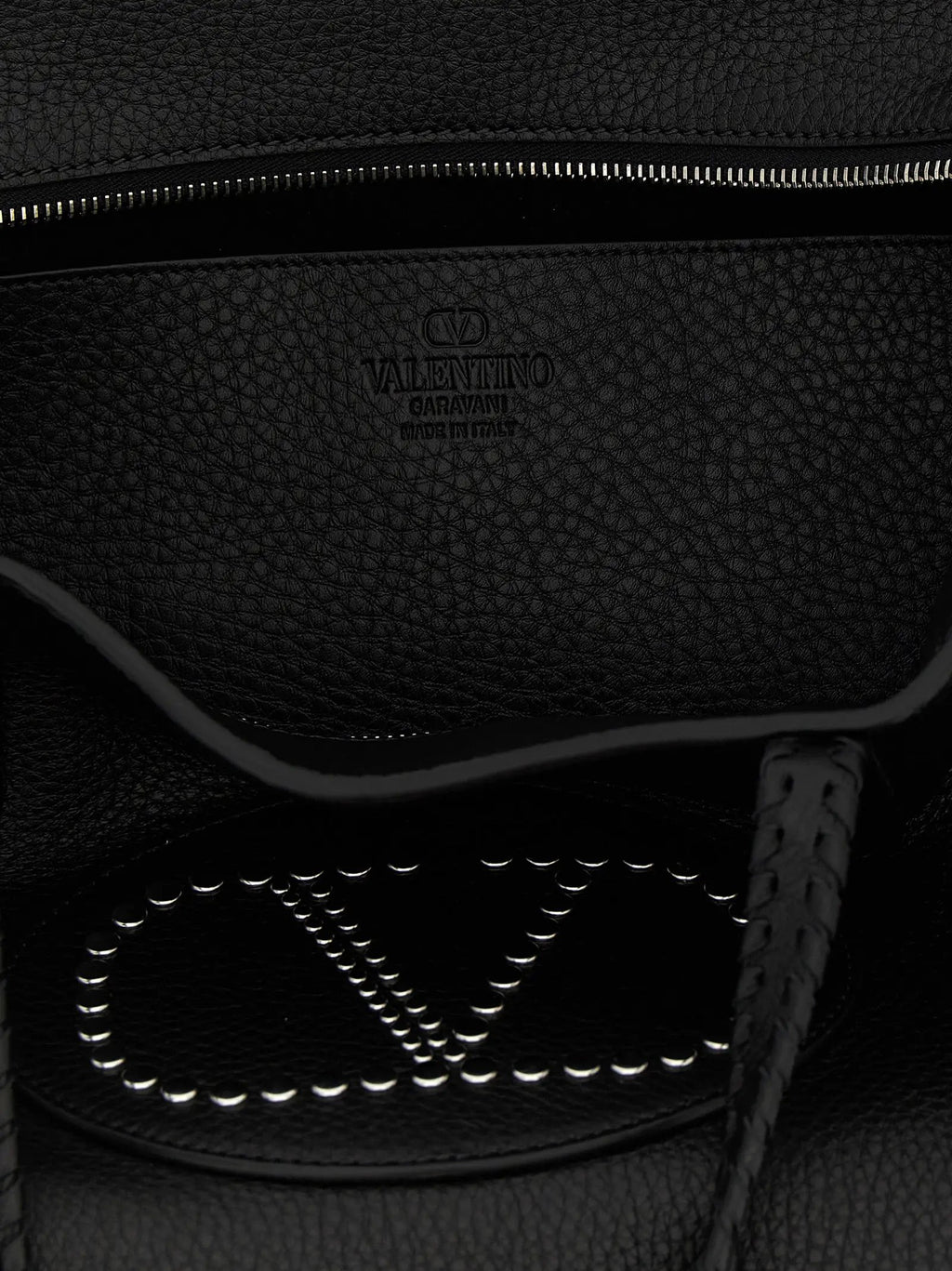Valentino Garavani Black Calfskin Tote Bag
