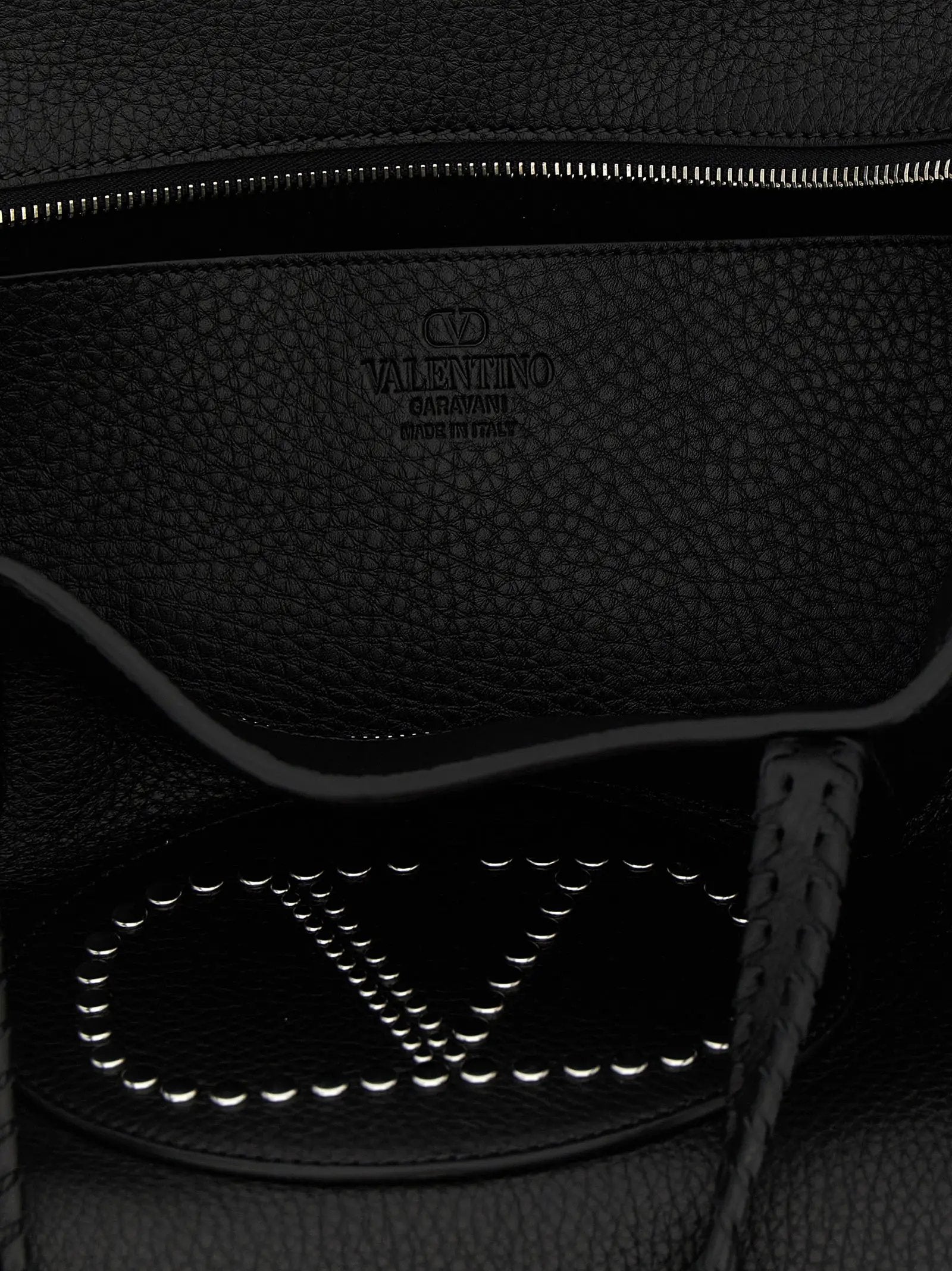 Valentino Garavani Black Calfskin Tote Bag