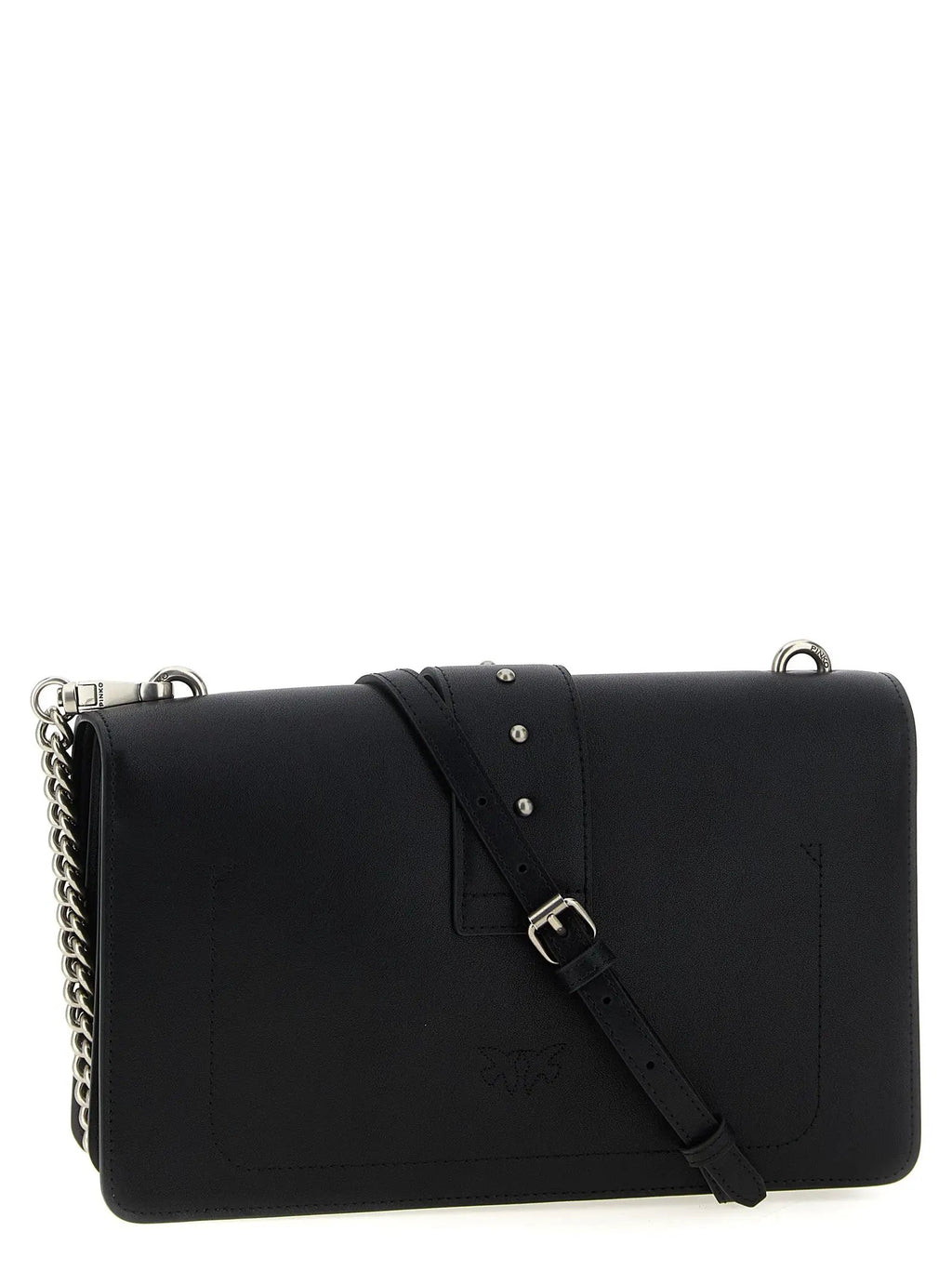 PINKO Black Goatskin Crossbody Bag