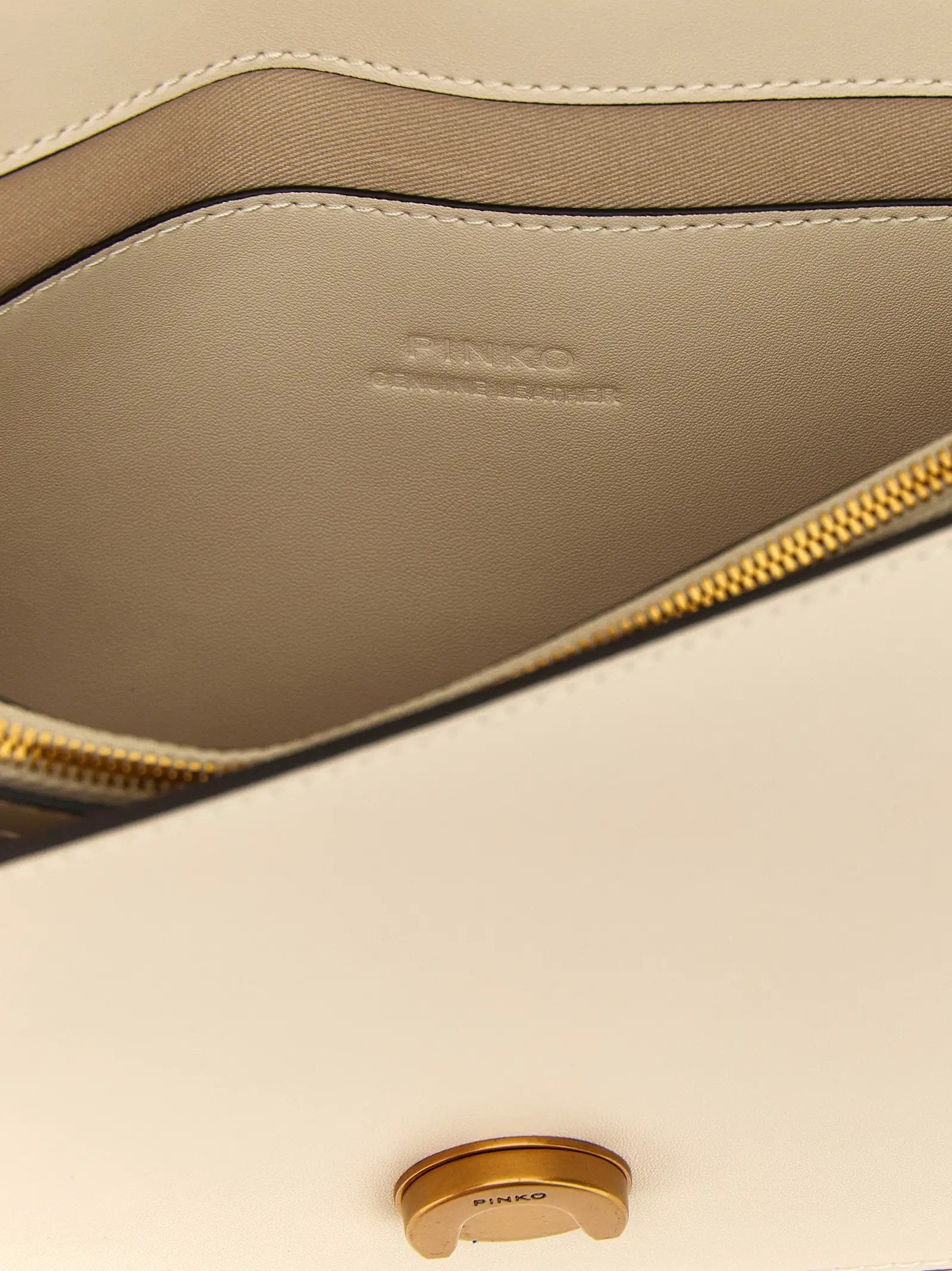 PINKO White Goatskin Crossbody Bag