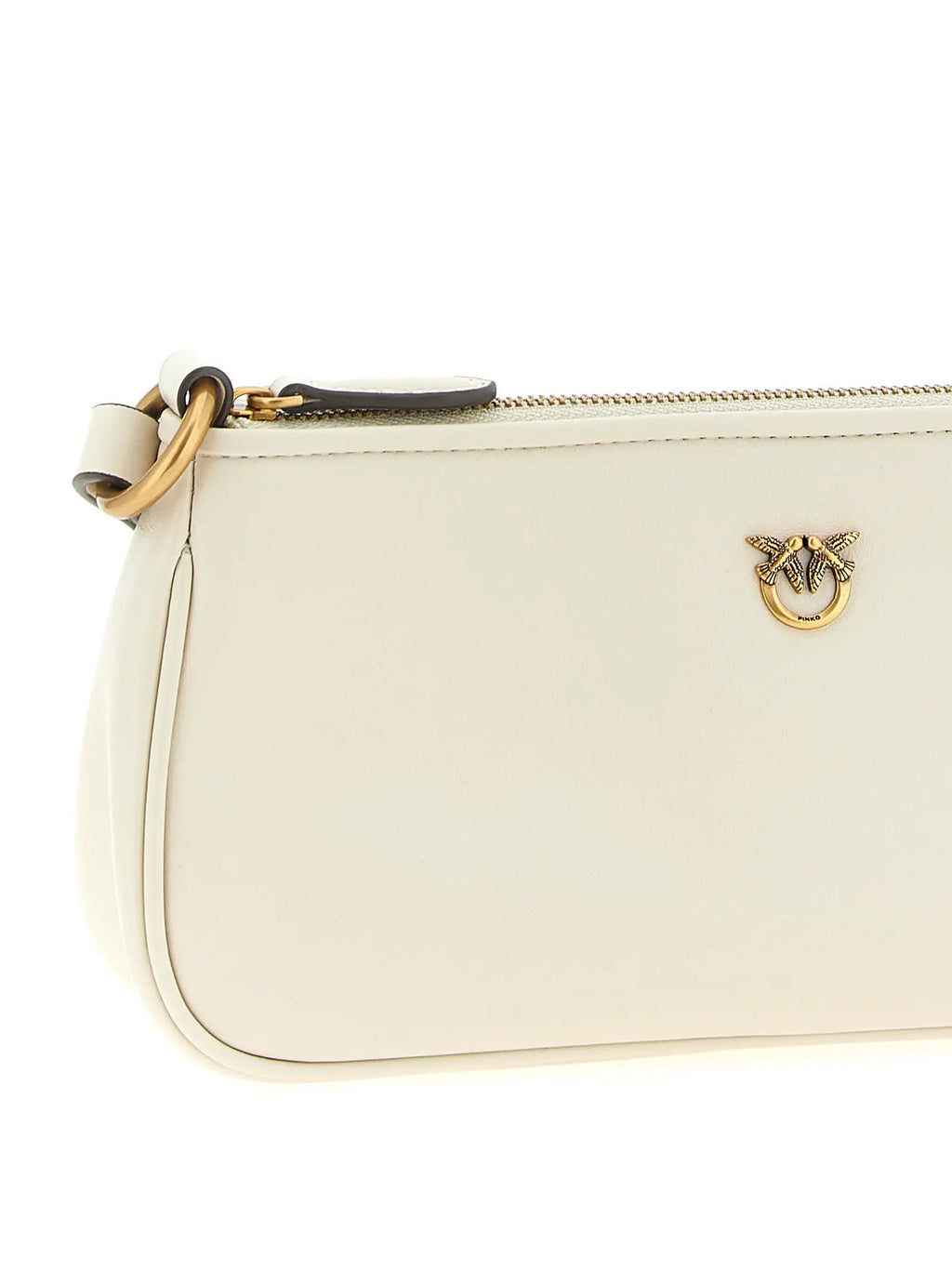 PINKO White Goatskin Crossbody Bag