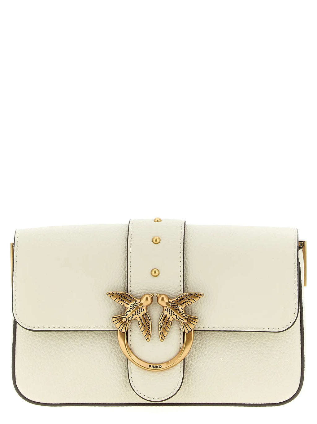 PINKO White Goatskin Crossbody Bag