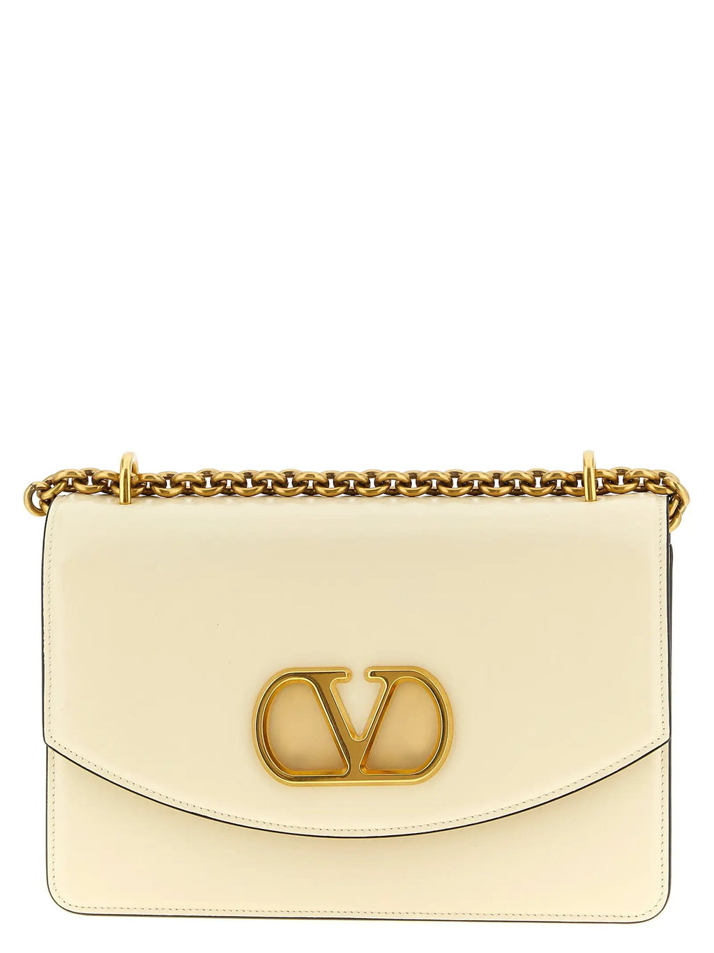 Valentino Garavani White Calfskin Shoulder Bag