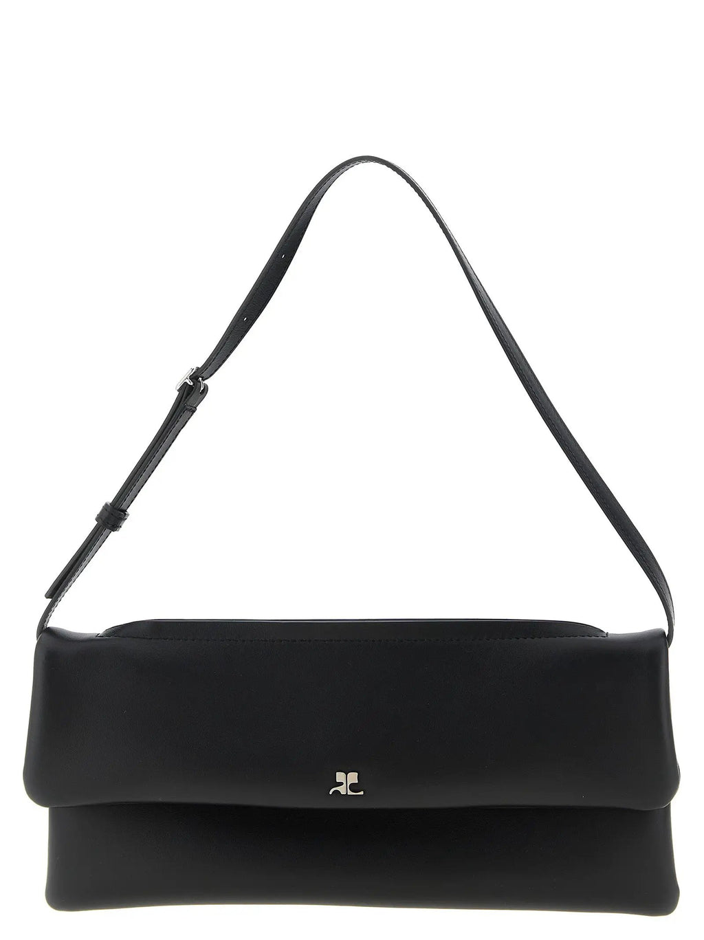Courrèges Black Cowhide Clutch Bag