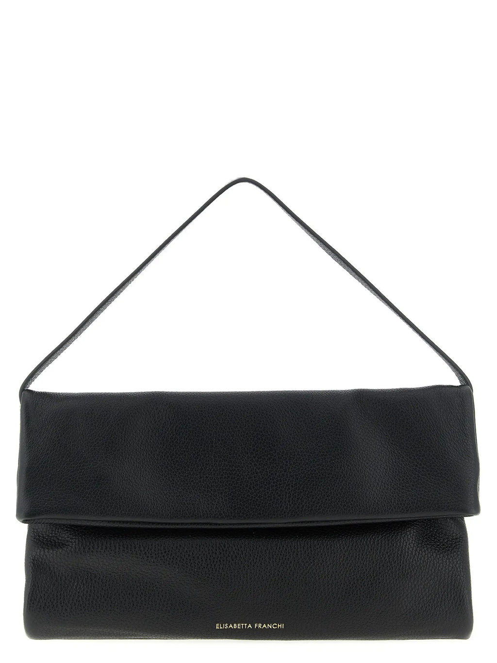 Elisabetta Franchi Black Calfskin Shoulder Bag